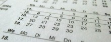 Ausschnitt eines Kalender